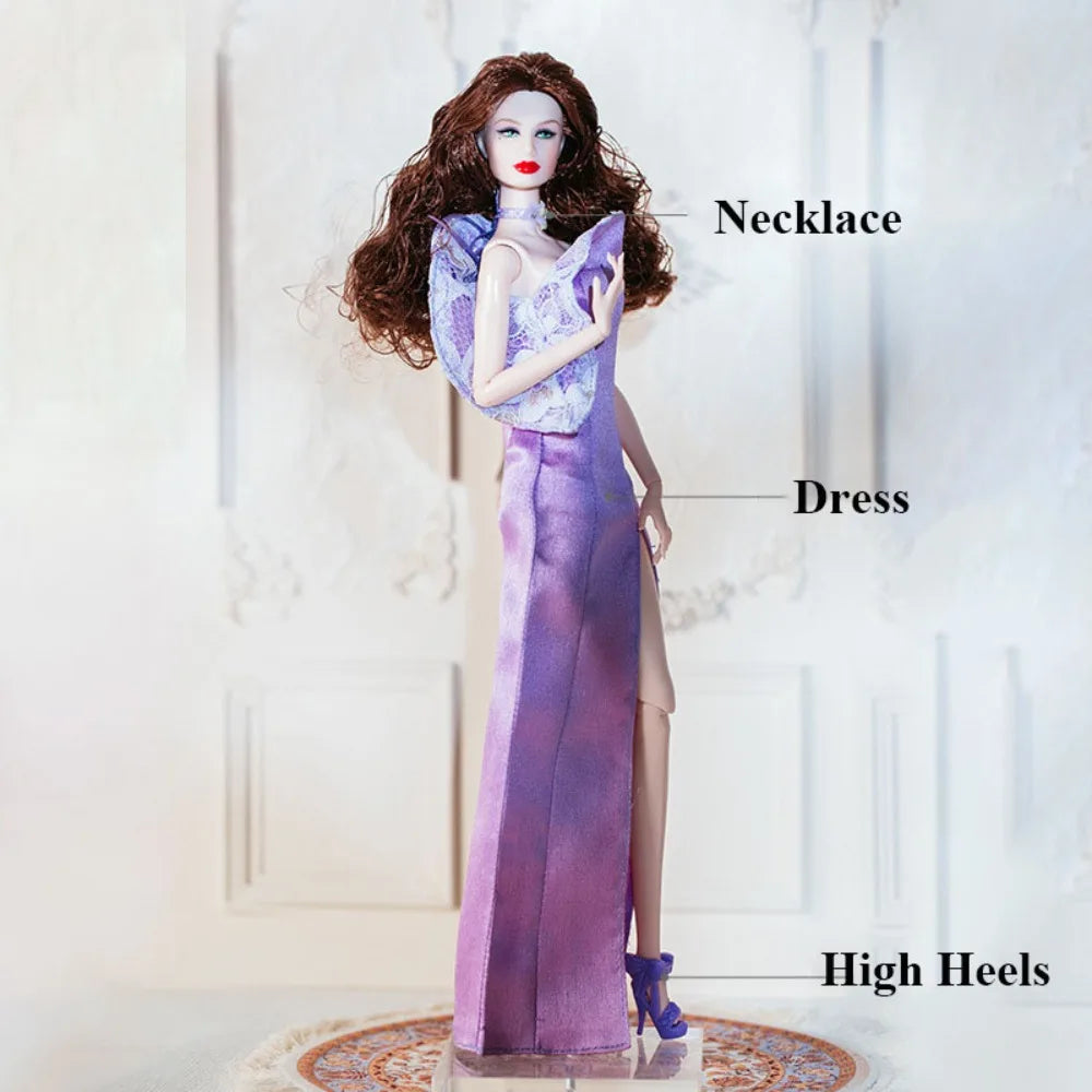Purple Lace Doll Clothes Set | 1/6 Scale Fashion Doll Outfit