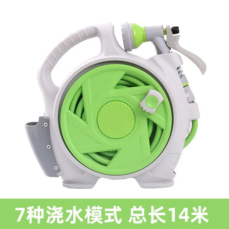 Portable Mini Garden Hose Reel Cart – 15M Water Pipe Winder