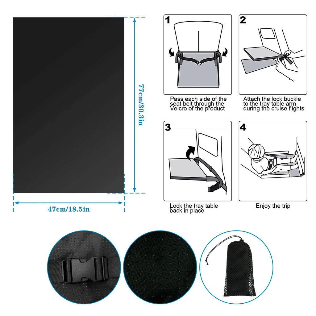Toddler Airplane Seat Extender & Footrest Travel Bed