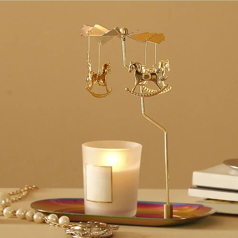 Metal Rotating Candle Holder – Wedding & Party Décor Centerpiece