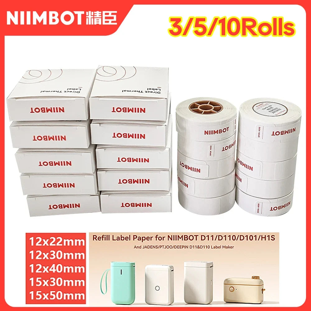 Niimbot Thermal Label Paper Rolls – Waterproof Anti-Oil Stickers