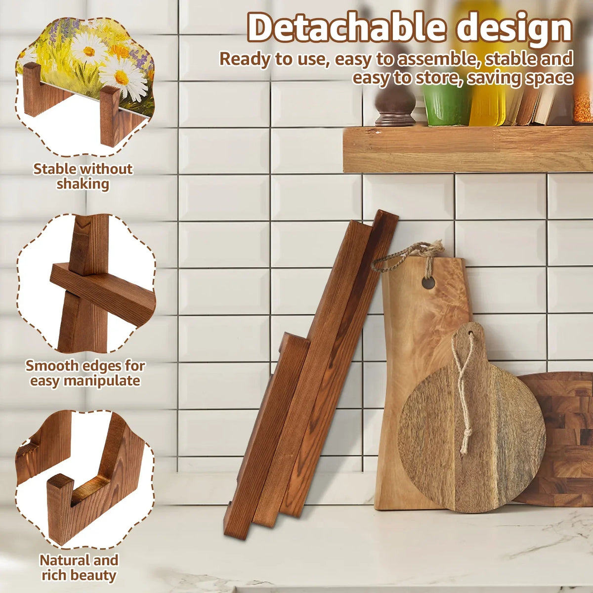 Wooden Plate Stand – Desktop Book, Photo & Décor Display