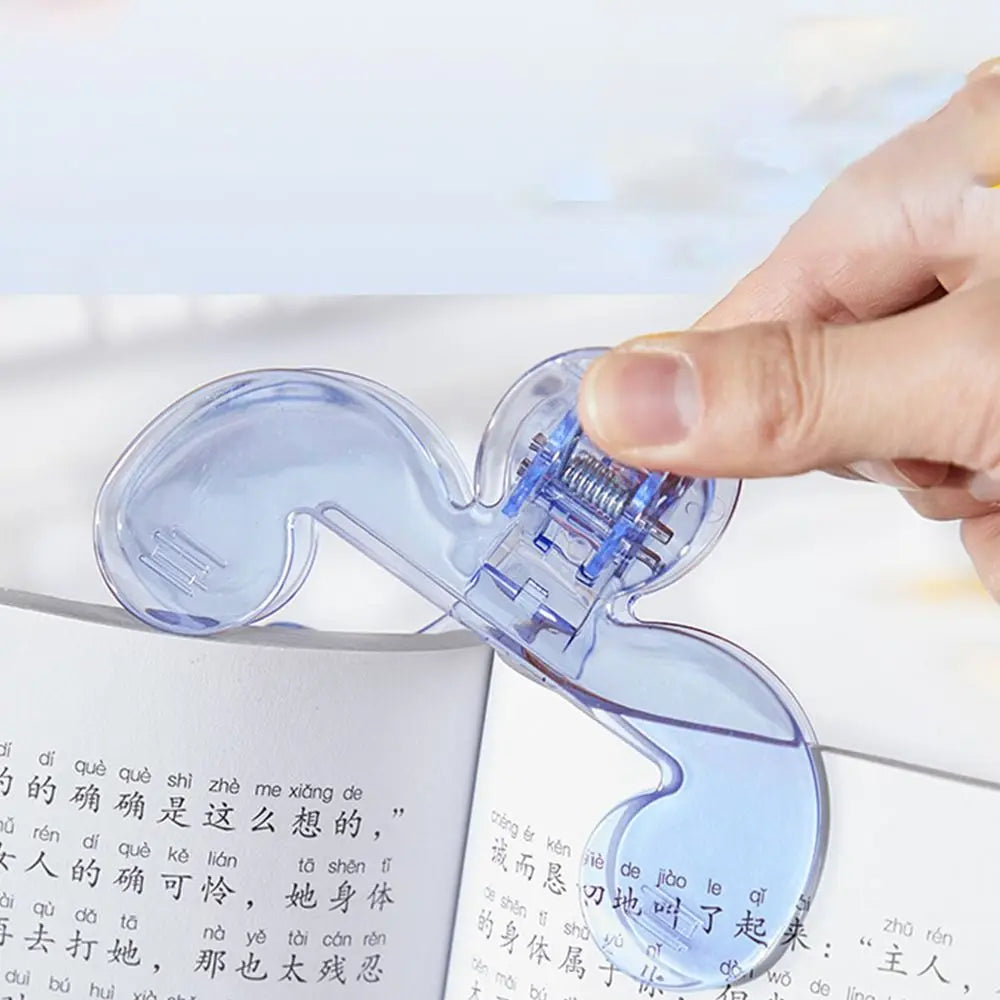 Transparent Acrylic Book Holder & Bookmark Clip | 12° Angle