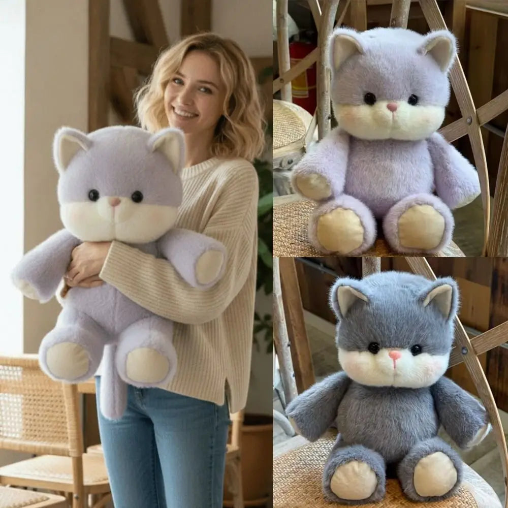 Soft Cat Stuffed Animal Plush Pillow – Cute 17.7" Cuddle Toy