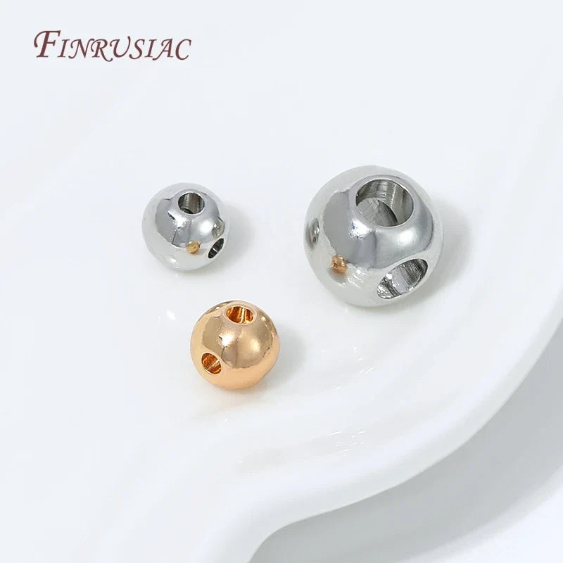 Gold Plated 4-Hole Round Spacer Beads – DIY Jewelry Making