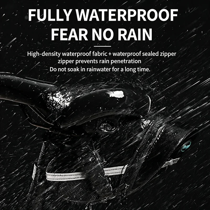 Rainproof Reflective Bike Saddle Bag | 600D MTB Rear Tail Bag