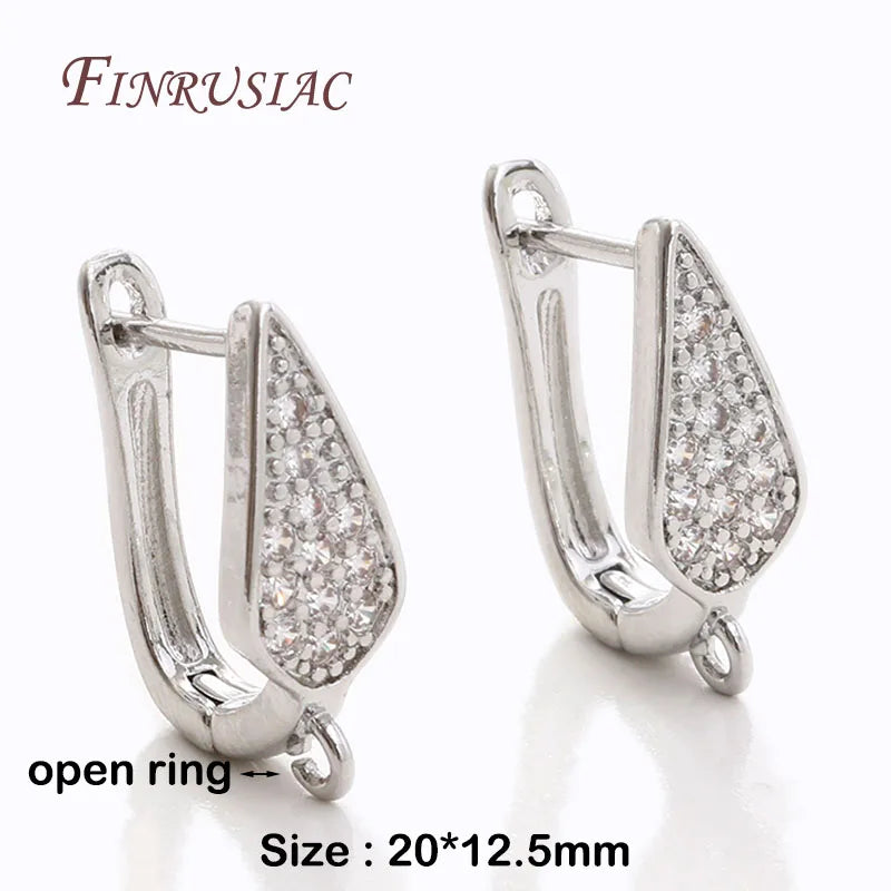 18K Gold Plated Zircon Earring Hooks – DIY Jewelry Findings
