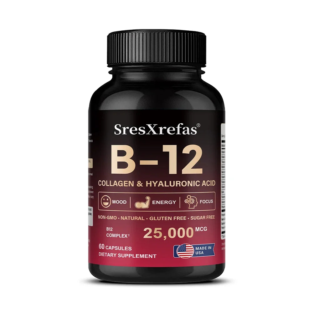 Vitamin B12 Complex with Collagen & Hyaluronic Acid | STRESSXCEL