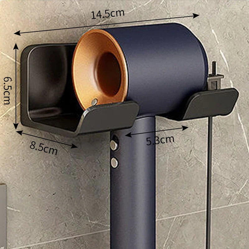 Wall Mounted Hair Dryer Holder – Bathroom Organizer
