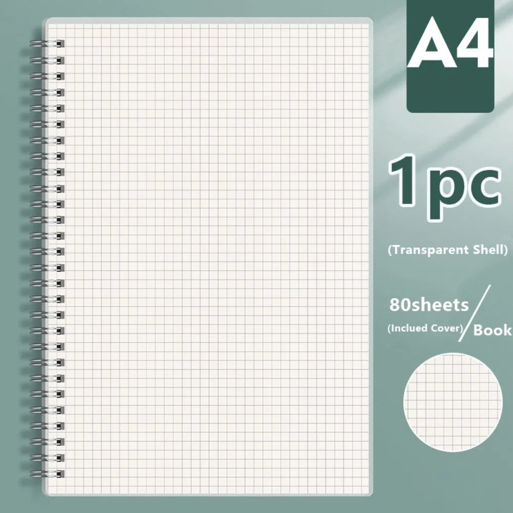 Spiral Coil Notebook A4 A5 A6 B5 – Grid, Blank & Lined
