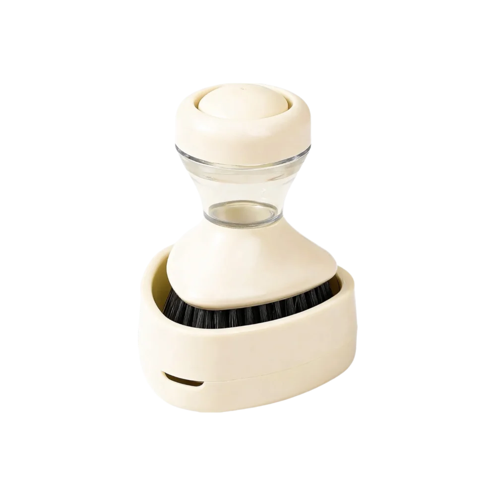 Self-Dispensing Dish Brush | Ergonomic Grip & Round Bristles