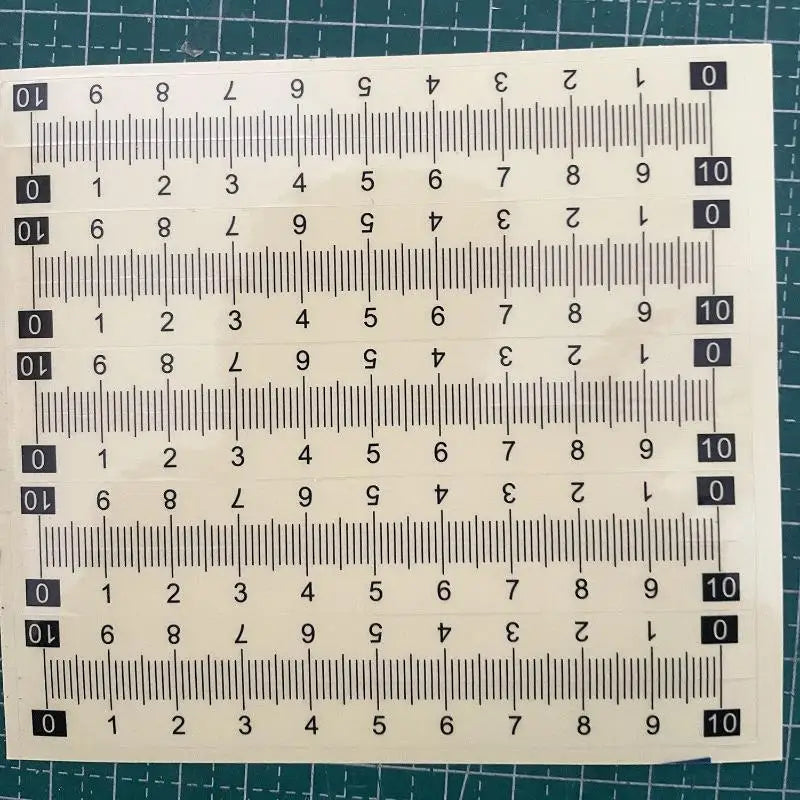 10-Piece Self-Adhesive Ruler Set | PVC Measuring Stickers