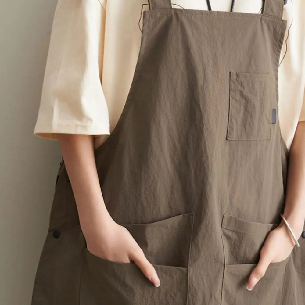 Double-Sided Cotton Kitchen Apron – Unisex Adjustable Chef Apron