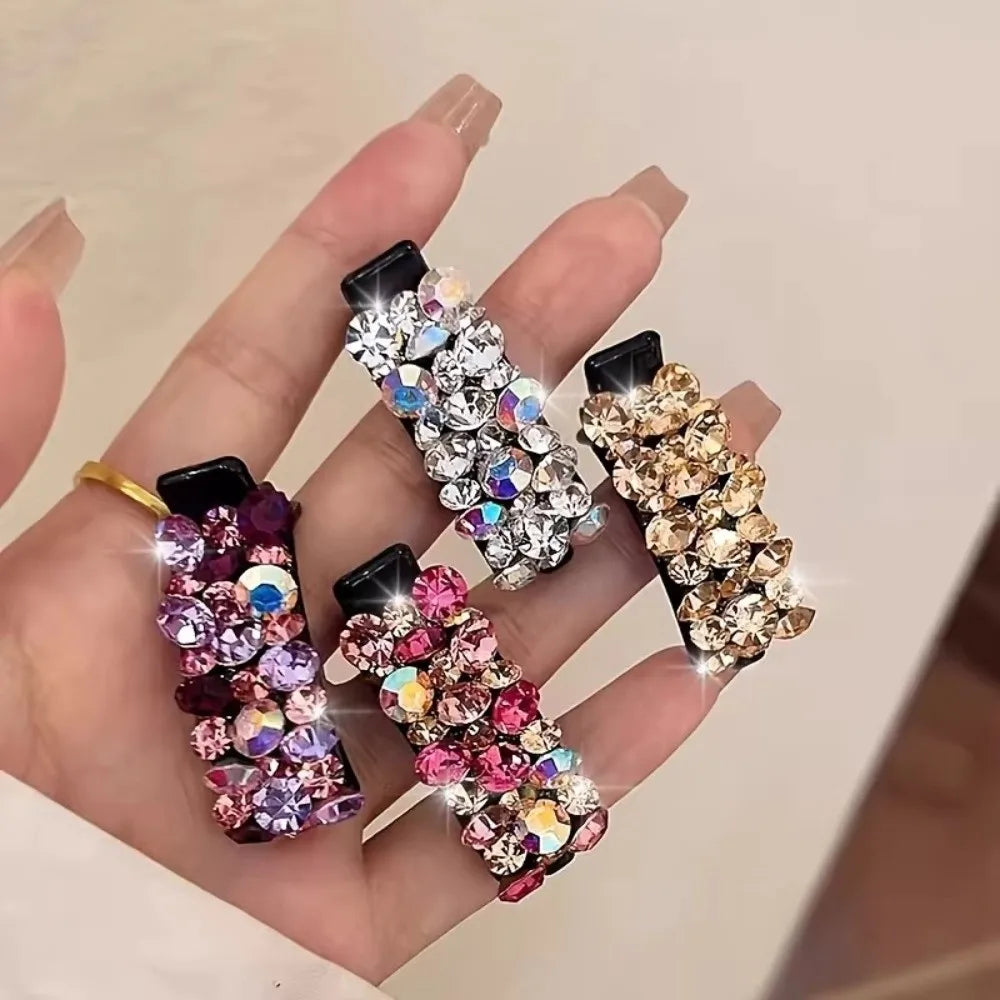Rhinestone Crystal Duckbill Hair Clip – Sparkling Acetate Hairpin
