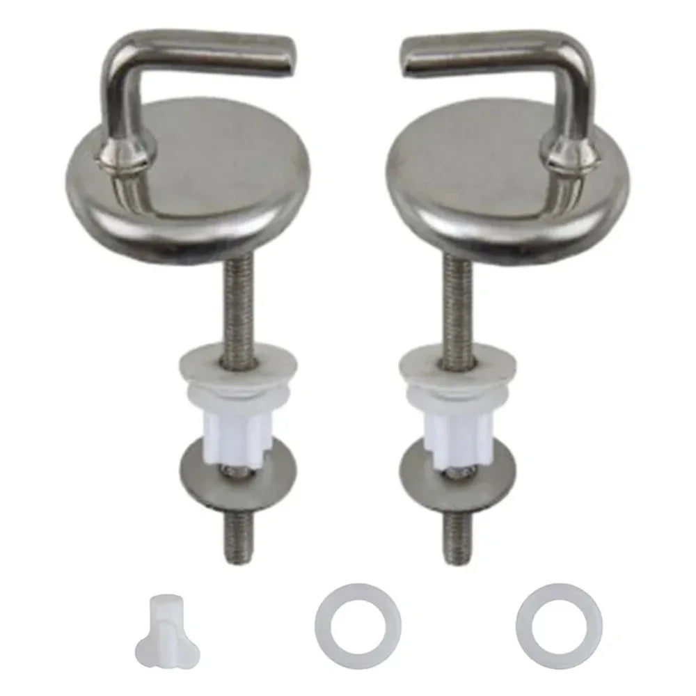 Stainless Steel Toilet Seat Hinge Kit – Universal Replacement
