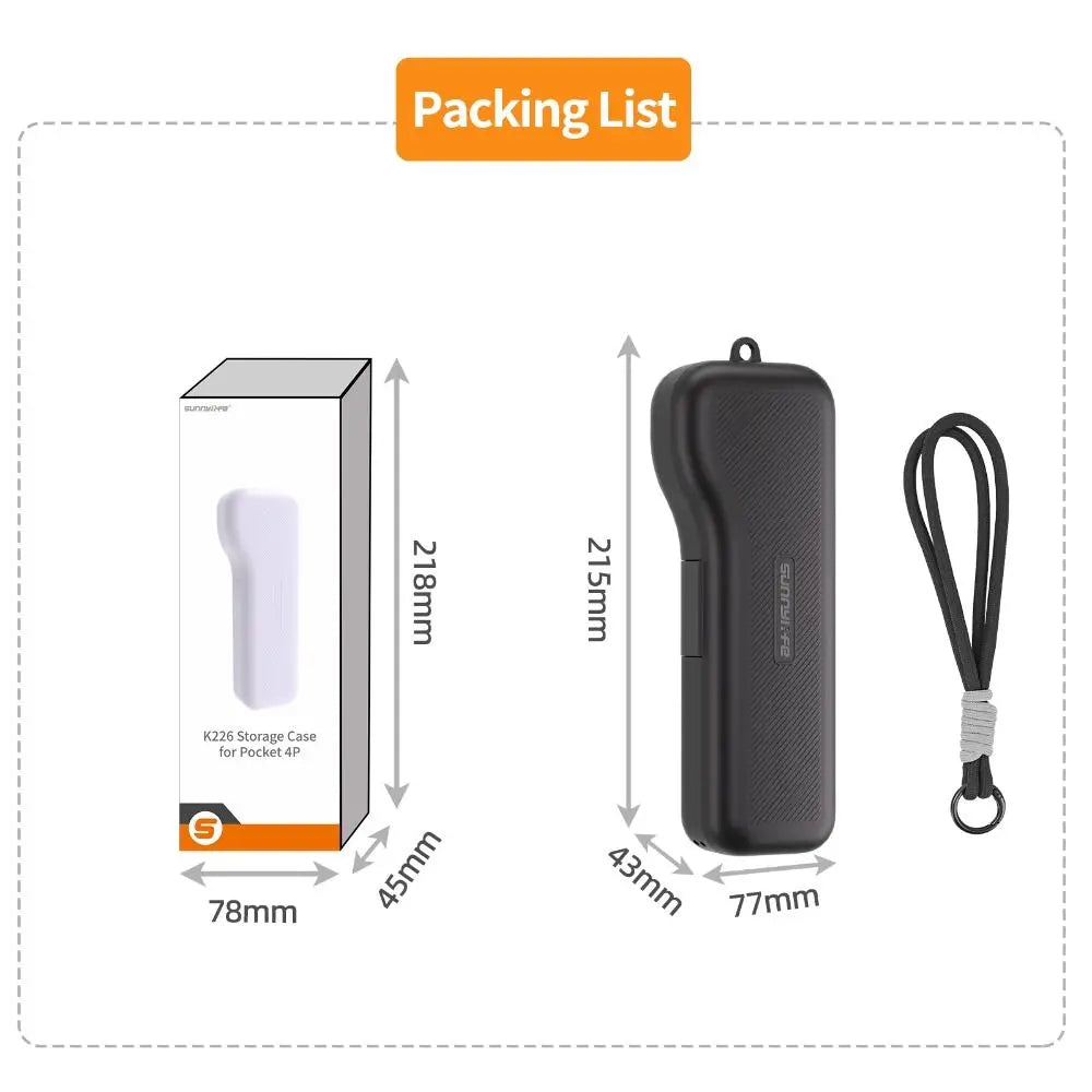 Sunnylife Protective Case with Hand Strap for DJI Osmo Pocket 4P