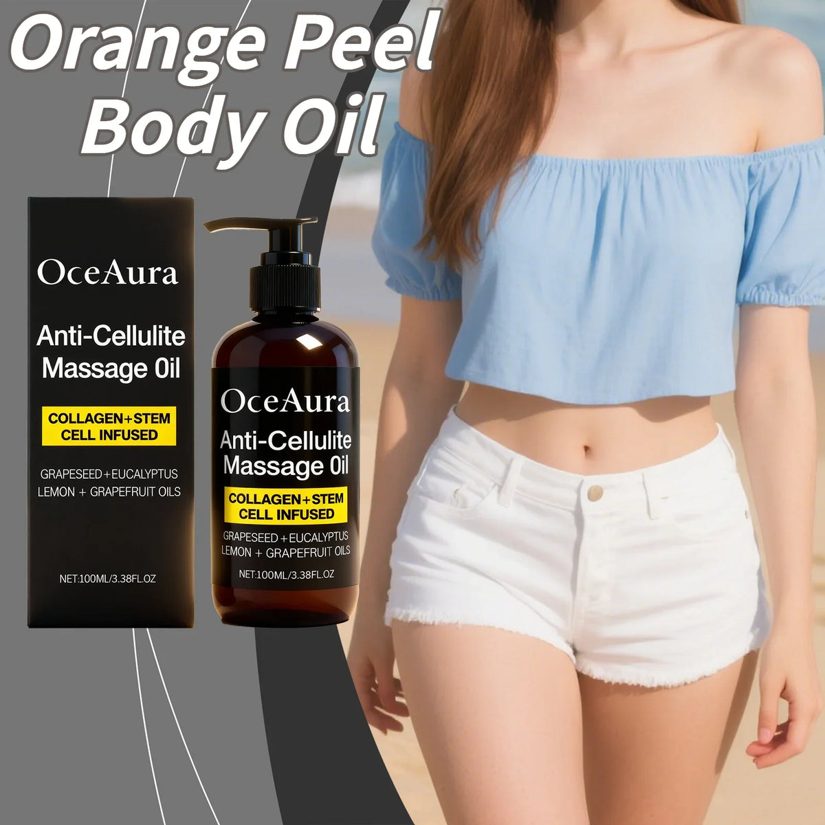 OceAura Orange Peel Body Oil – Nourishing & Moisturizing 100ml