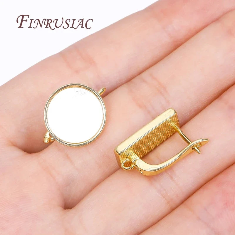 18K Gold Plated Shell Earring Hooks & Clasps | DIY Jewelry Findings