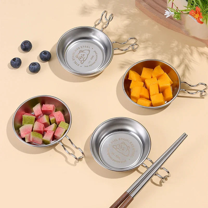 Korean Stainless Steel BBQ Dipping Sauce Dish Set