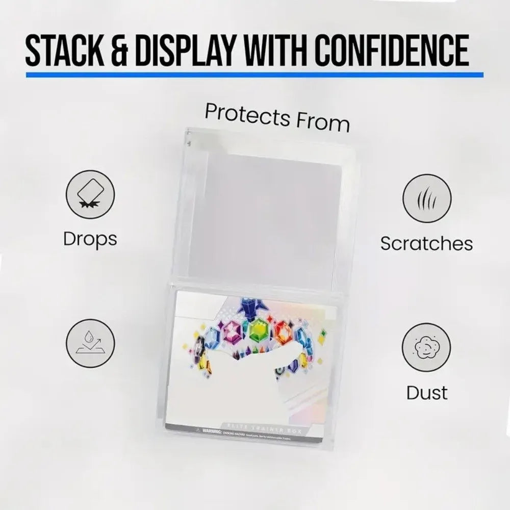 Clear Acrylic ETB Elite Trainer Box Case | Magnetic Closure
