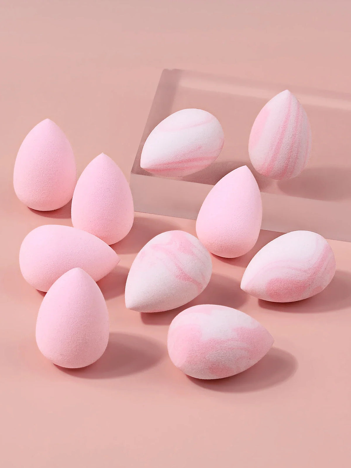 Mini Pink Beauty Sponges 10-Pack – Blend Foundation & Powder