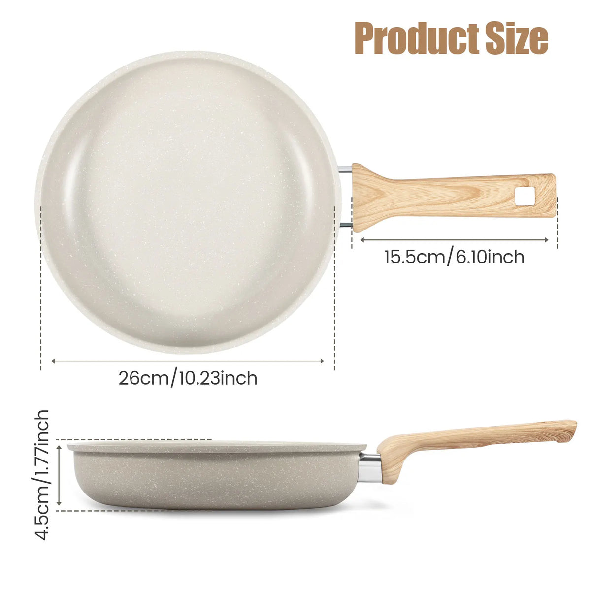 Nixie Nonstick Frying Pan Skillet – Maifanite Coating