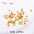 14K/18K Gold Plated Round Crimp Beads 2mm 2.5mm 3mm | DIY Jewelry