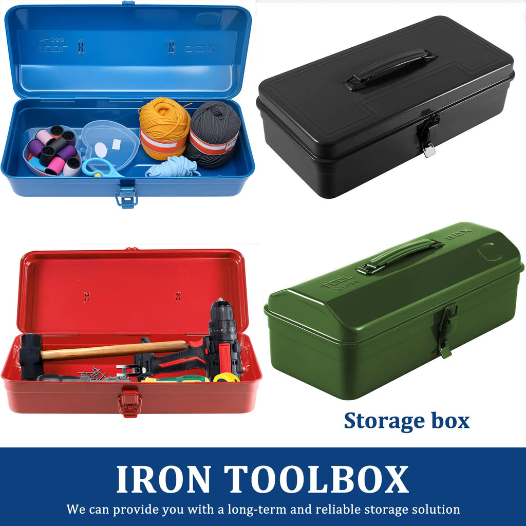 Iron Metal Tool Box Organizer – Multifunctional Carrying Case