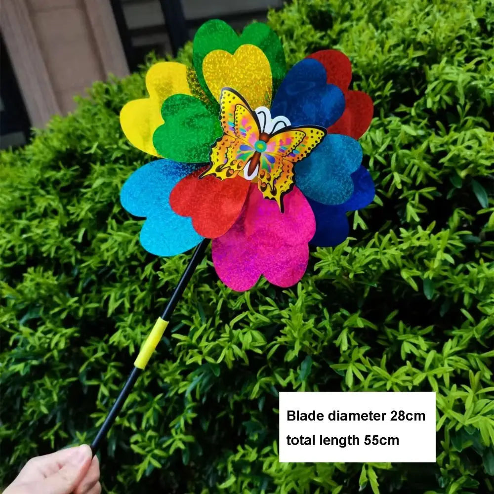 Sunflower Windmill Garden Pinwheel – Colorful Lawn Wind Spinner