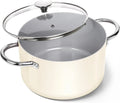 MICHELANGELO 6QT Ceramic Nonstick Stock Pot with Lid | Induction