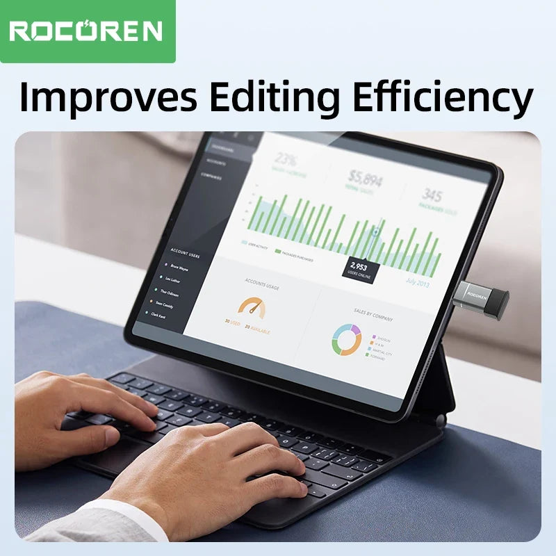 Rocoren USB-C to USB-A 3.0 OTG Adapter – MacBook & Android