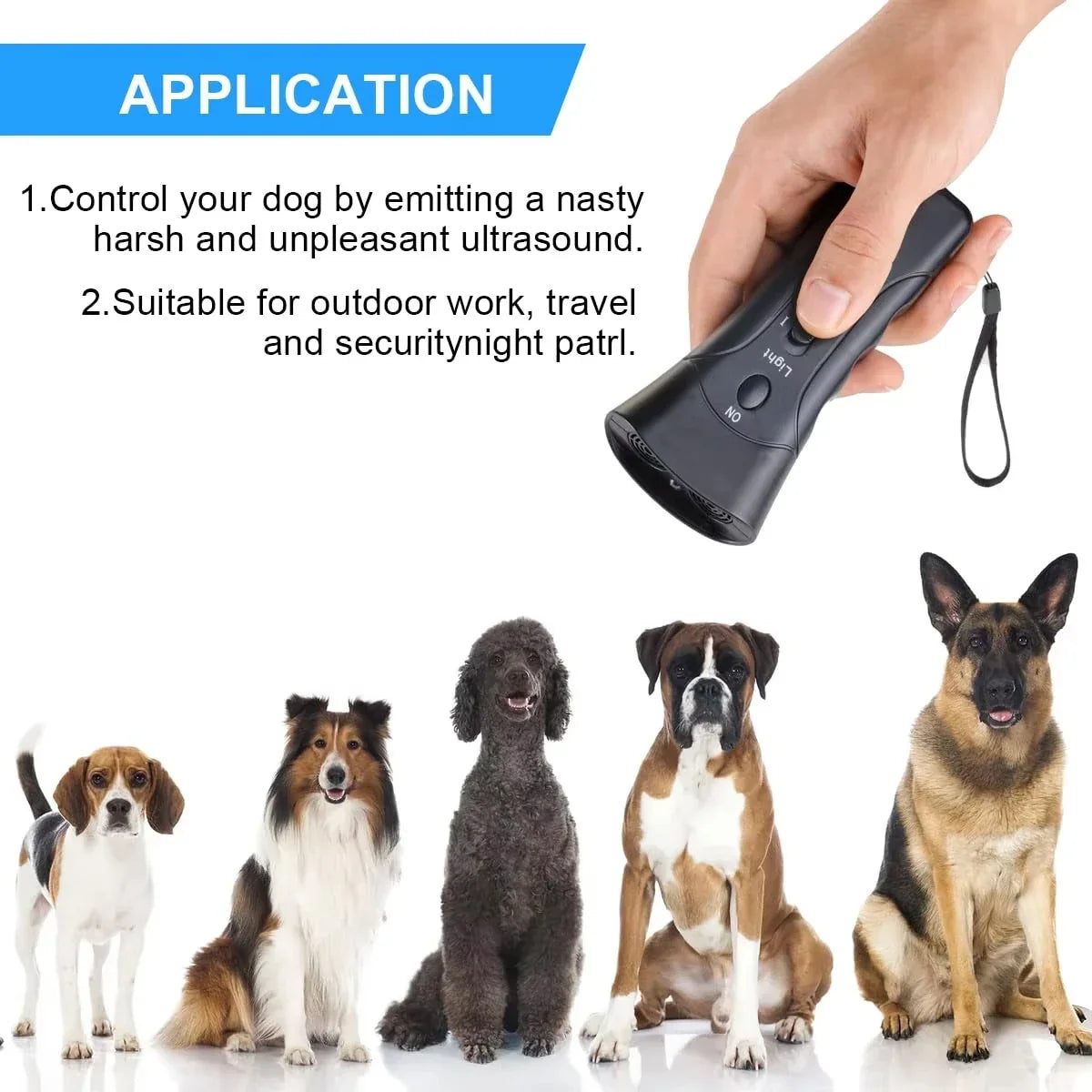 Ultrasonic Dog Bark Control Device with LED | Safe Pet Training