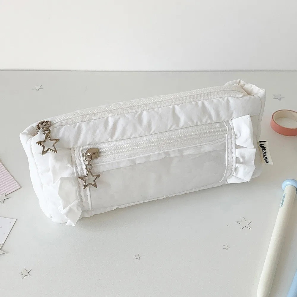 Transparent Window Pencil Case – Large Capacity Pen Bag