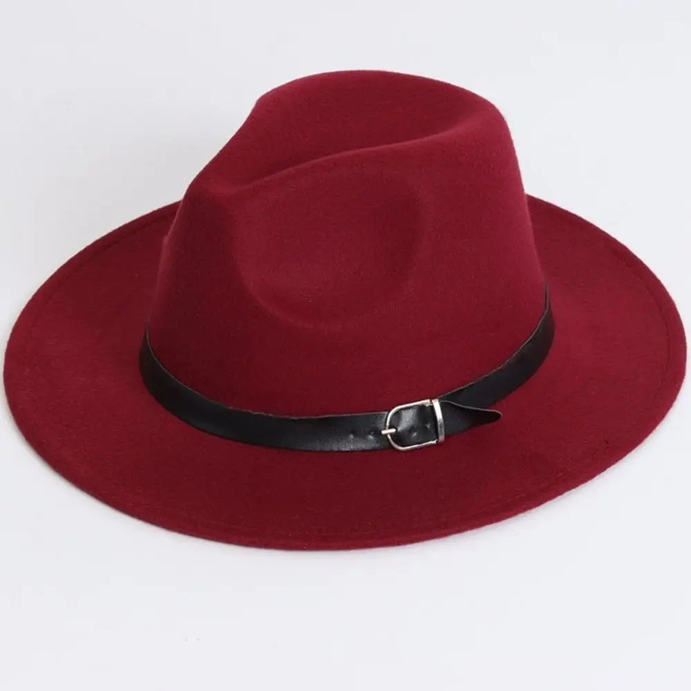 Wide Brim Felt Fedora Hat – Jazz Cap for Dance & Party