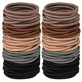 Black Elastic Hair Ties 4MM Ponytail Holders 10/30/50 Pack