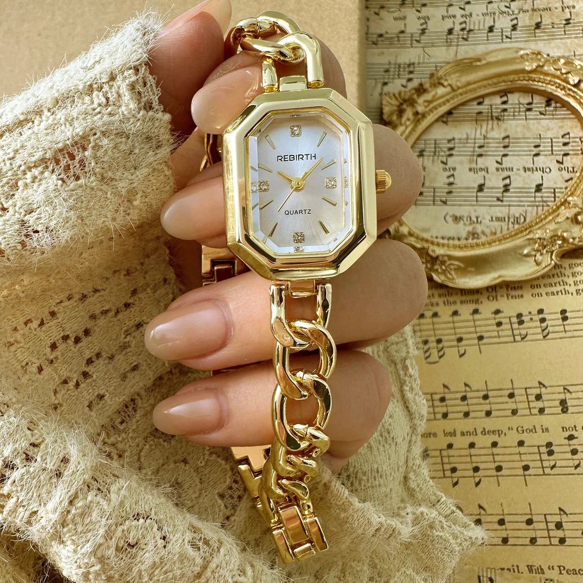REBIRTH Retro Casual Quartz Watch – Alloy Band, 3 Bar