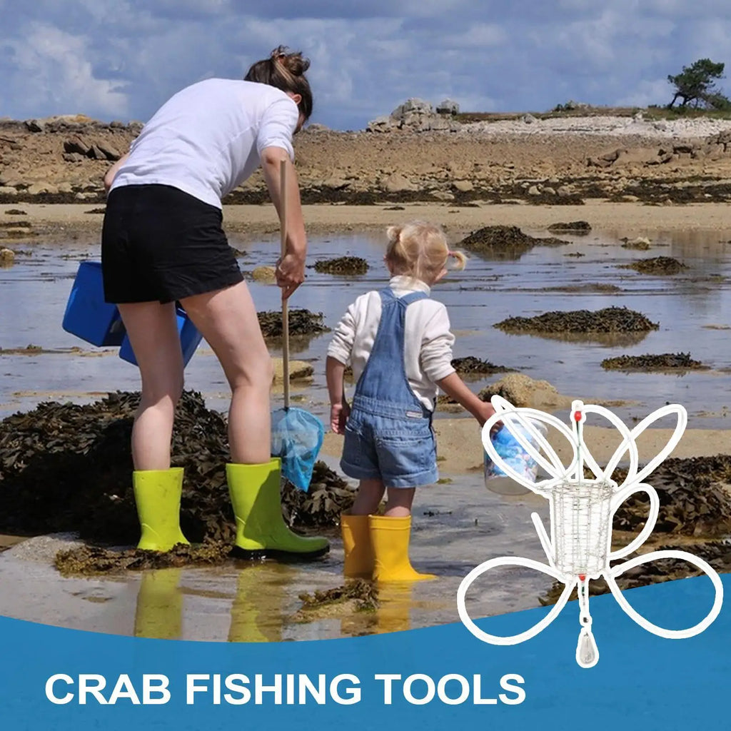 Stainless Steel Crab Snare Trap – Fishing Rod Cage Net
