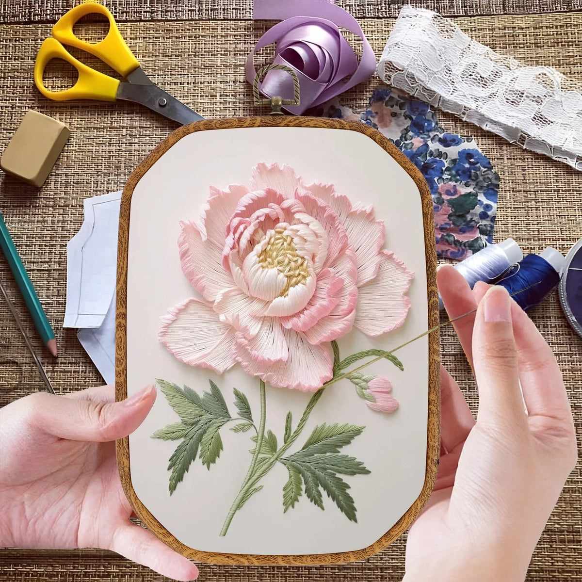 3-Piece Embroidery Hoops Set – Retro Cross Stitch & Display Hoops