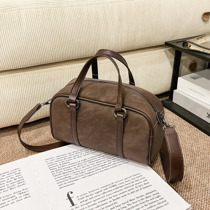 Retro Baguette Crossbody Bag – Women's Versatile PU Handbag