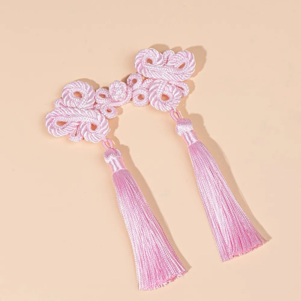 Chinese Knot Tassel Shank Buttons DIY Sewing Plate Buckle