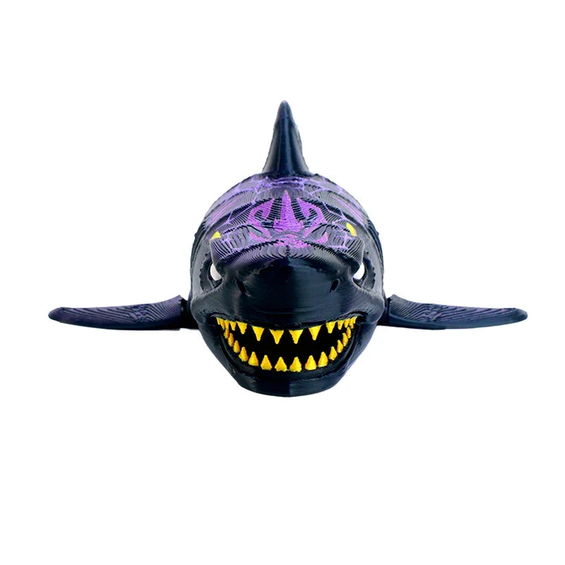 3D Printed Articulated Sea Beast Fidget Toy – Shark Whale Mosasaur