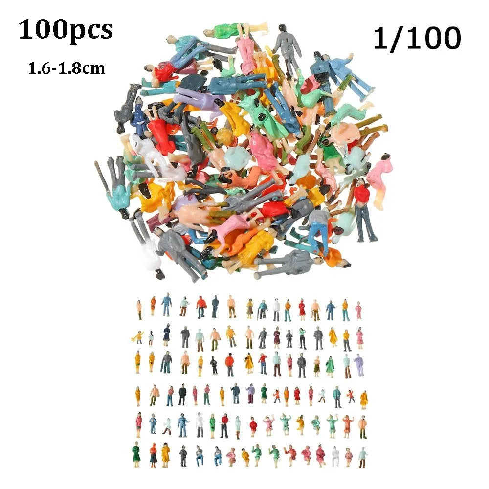 Scale Model People Figures 1:25–1:200 | 50/100pcs Pre-Painted