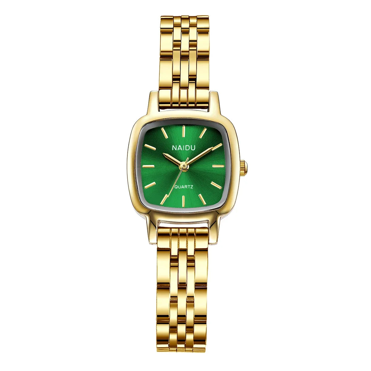 Naidu Gold Stainless Steel Quartz Watch – Business Style