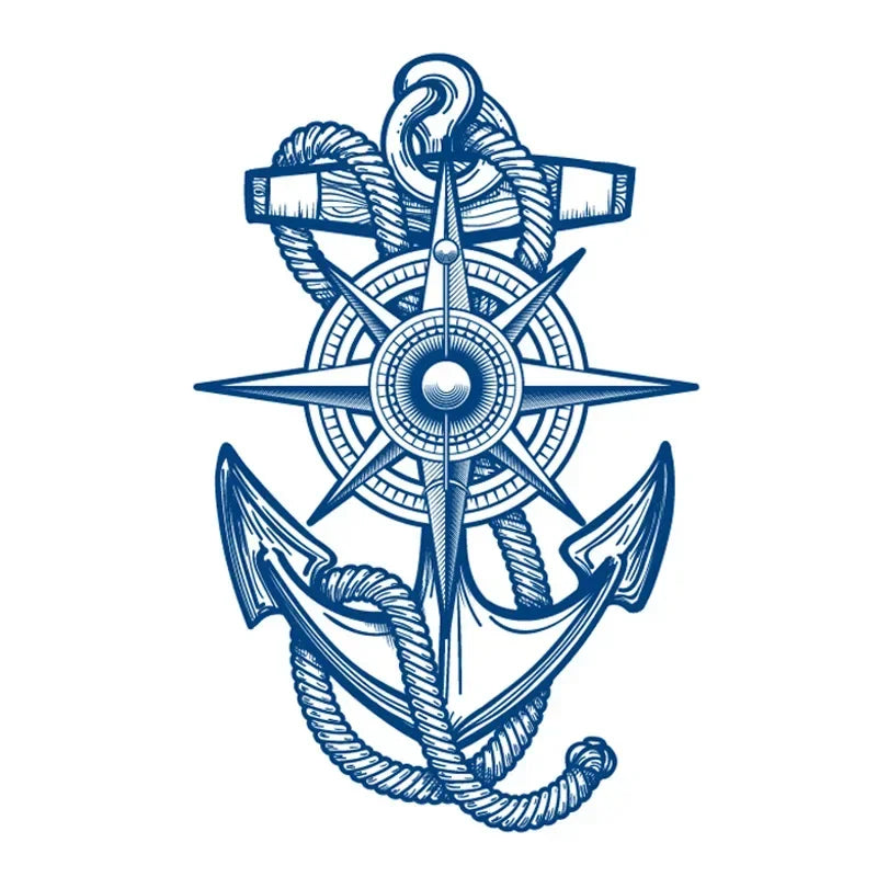 Blue Snake Temporary Tattoo Sticker – Waterproof Body Art