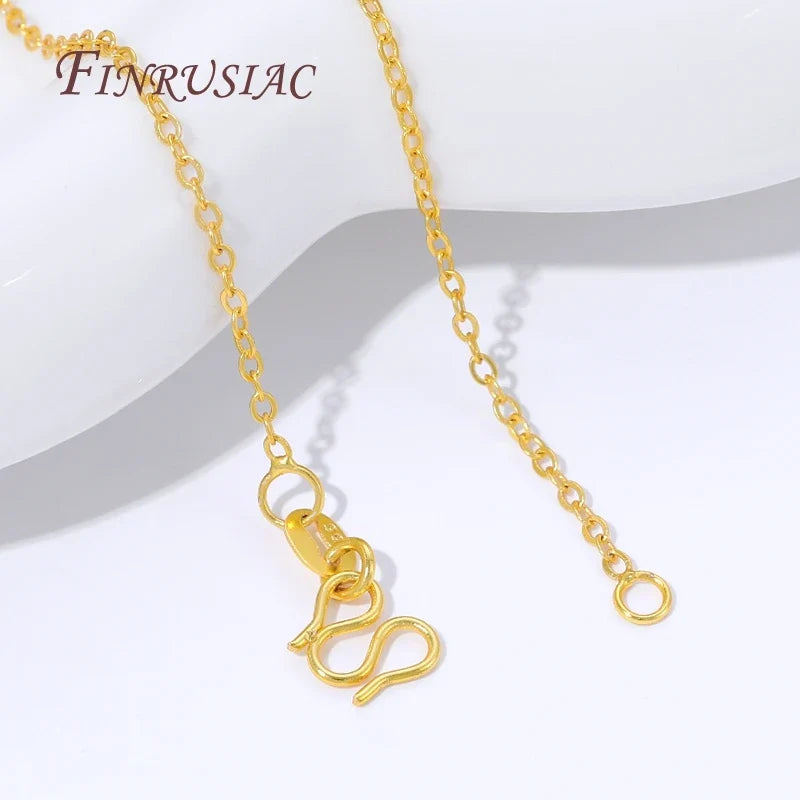 18K Gold Plated O Link Chain Necklace 45cm | DIY Jewelry 2/4/6pc