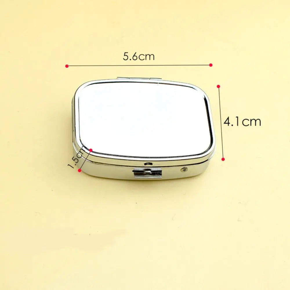 Portable Round Metal Pill Organizer – Compact Travel Case