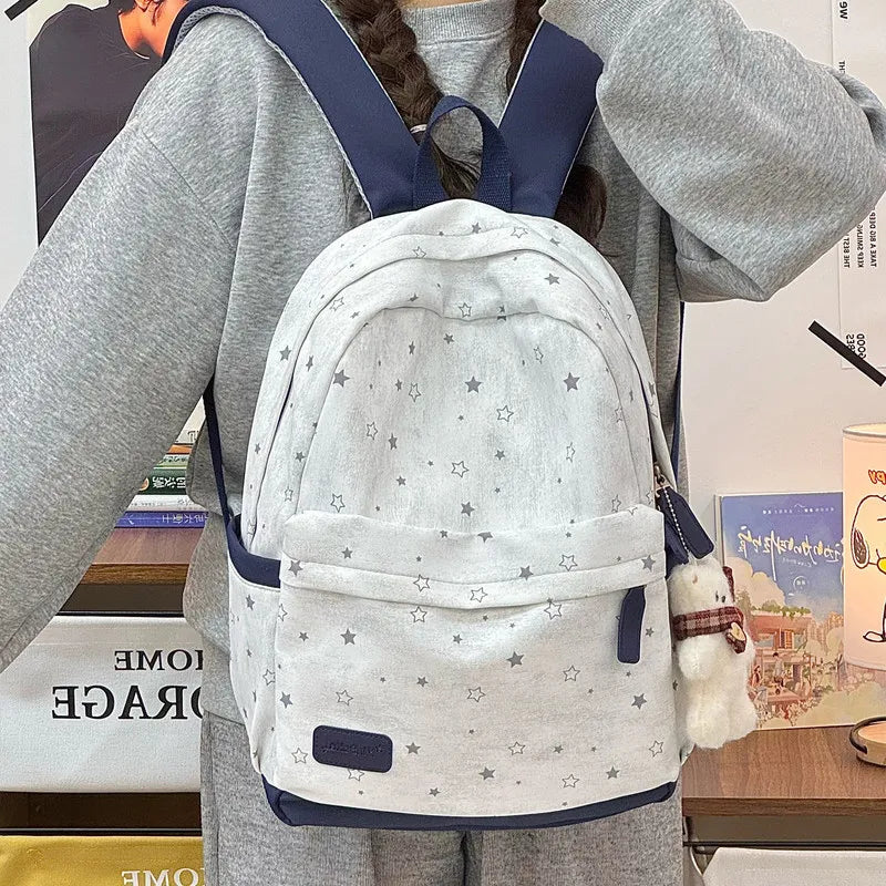 Nixie Women's Retro Nylon Backpack – School & Daily Bag