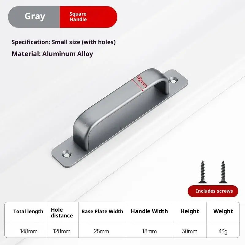 Drill-Free Aluminum Adhesive Door Handle for Sliding Doors & Drawers