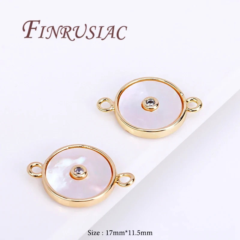18K Gold Plated Shell Charms – DIY Necklace Pendant Findings
