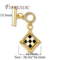 18K Gold Plated OT Toggle Clasp – Brass Zircon Jewelry Findings